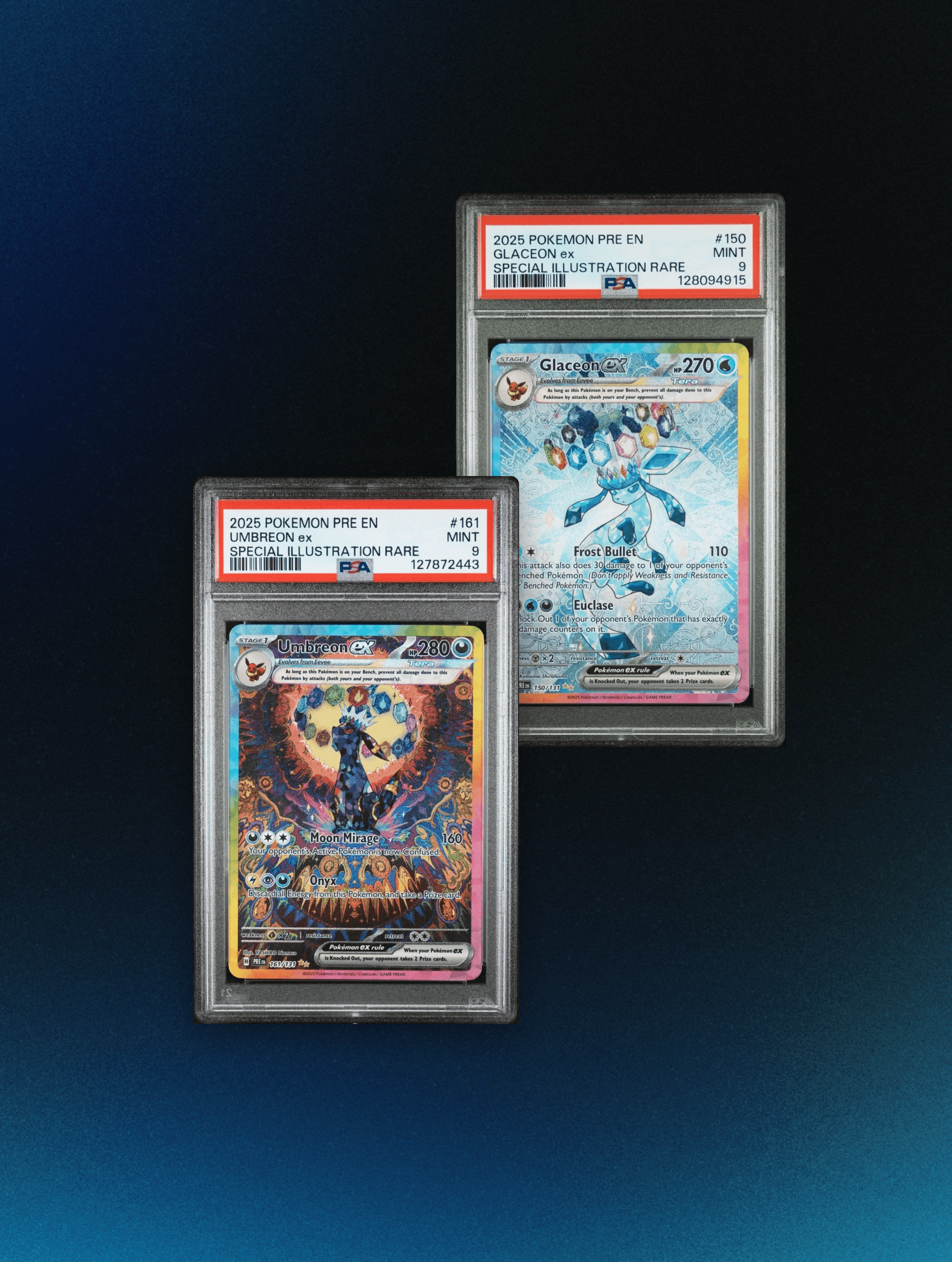 PSA, BGS, and CGC graded trading card slabs