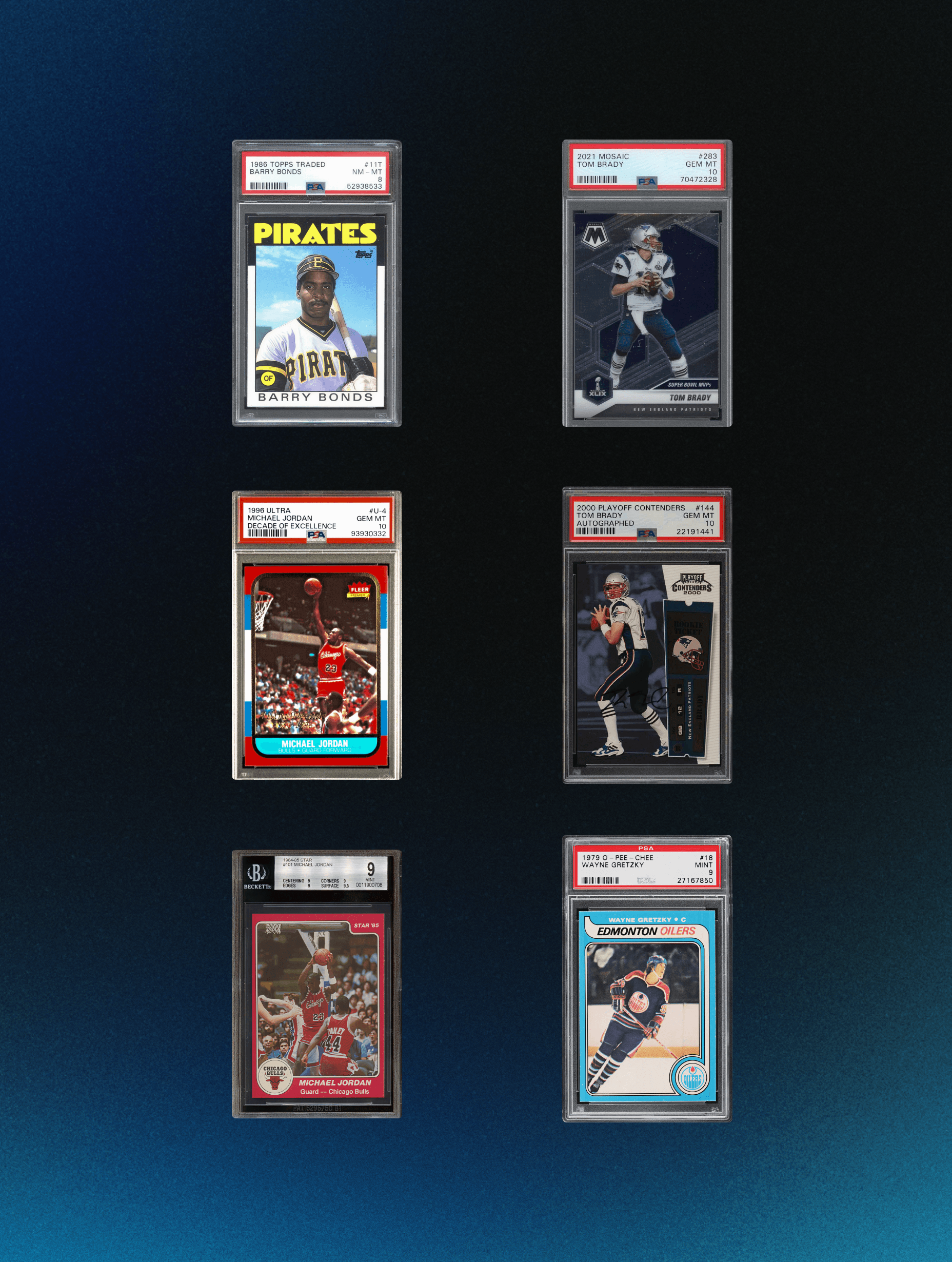 Graded sports cards from Michael Jordan to Tom Brady to Victor Wembanyama