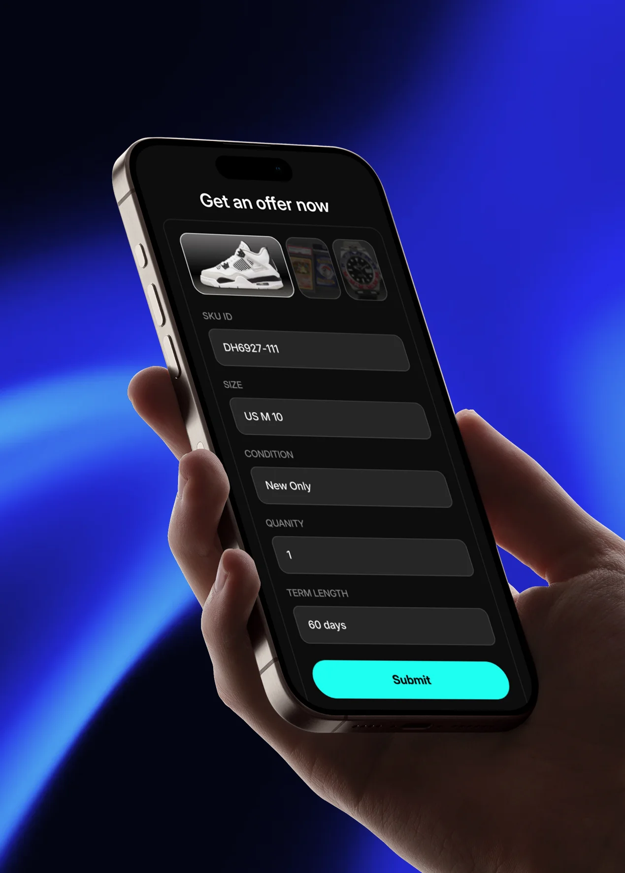 Submit item details on Pledge app